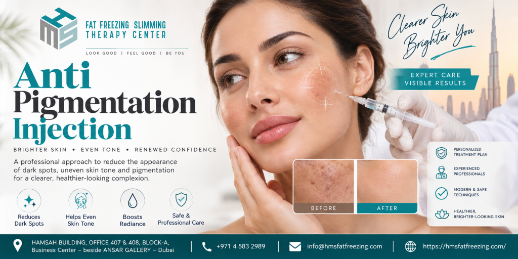 Current image: Anti Pigmentation Injection consultation and professional pigmentation treatment at HMS Fat Freezing Dubai