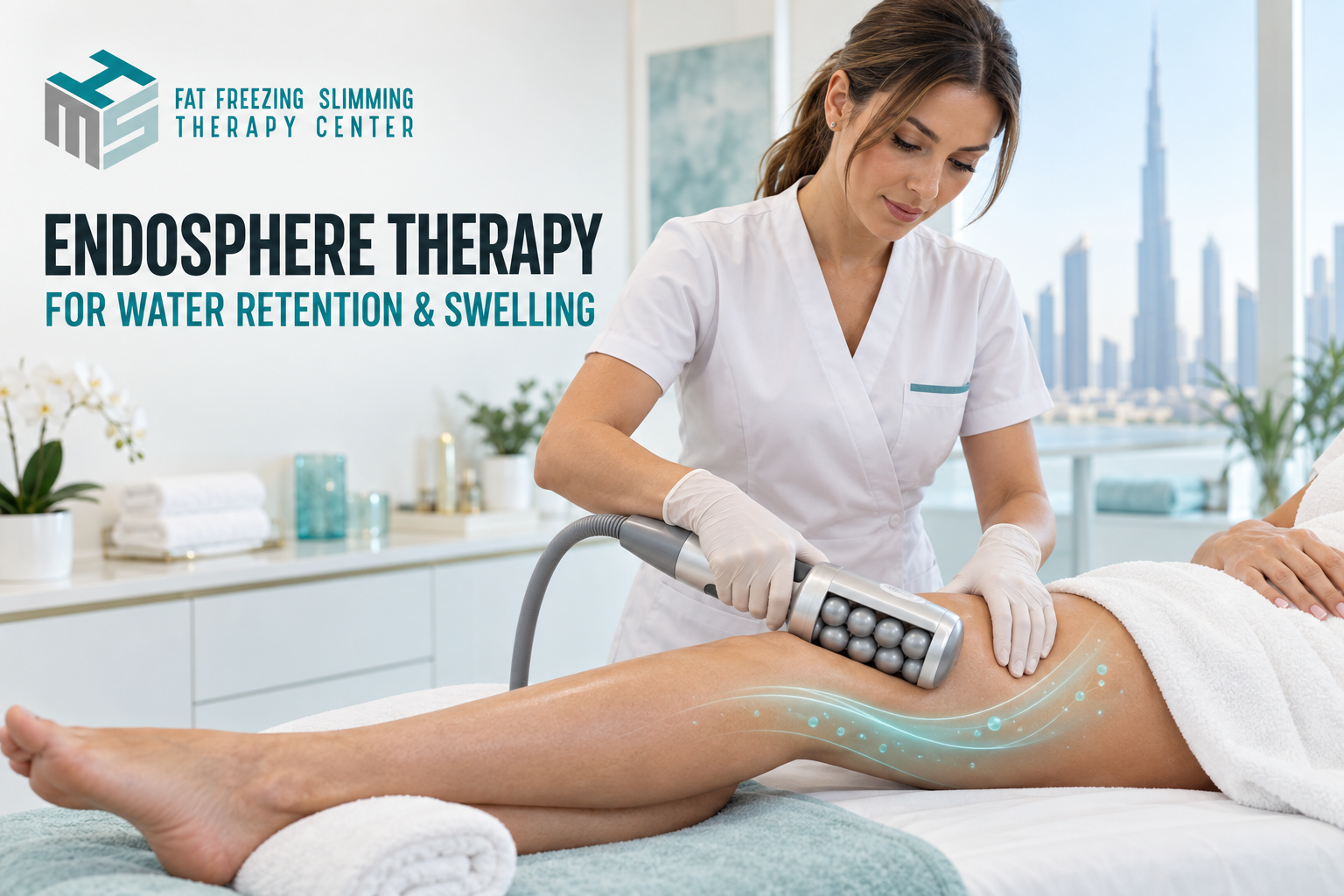 Endosphere Therapy session for water retention and swelling at HMS Fat Freezing Dubai