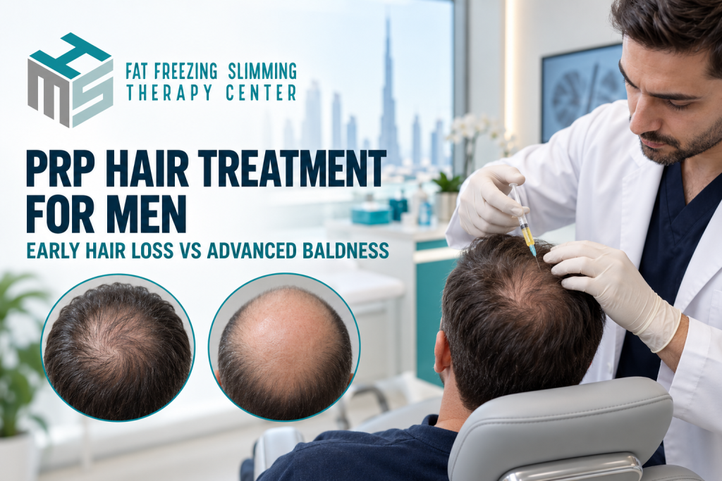 Current image: PRP Hair Treatment for men with early thinning and advanced baldness